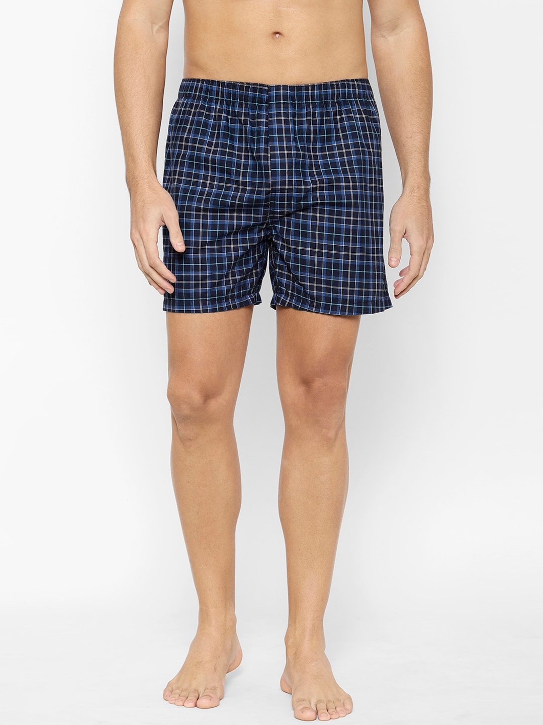 

XYXX Men Blue & Black Checked Boxers XYBOX42