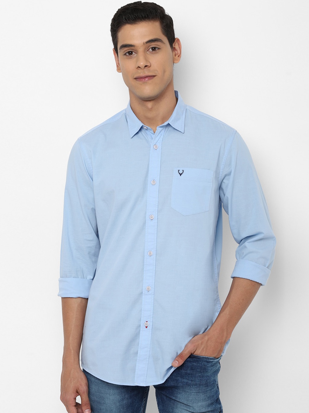 

Allen Solly Sport Men Blue Regular Fit Solid Casual Shirt