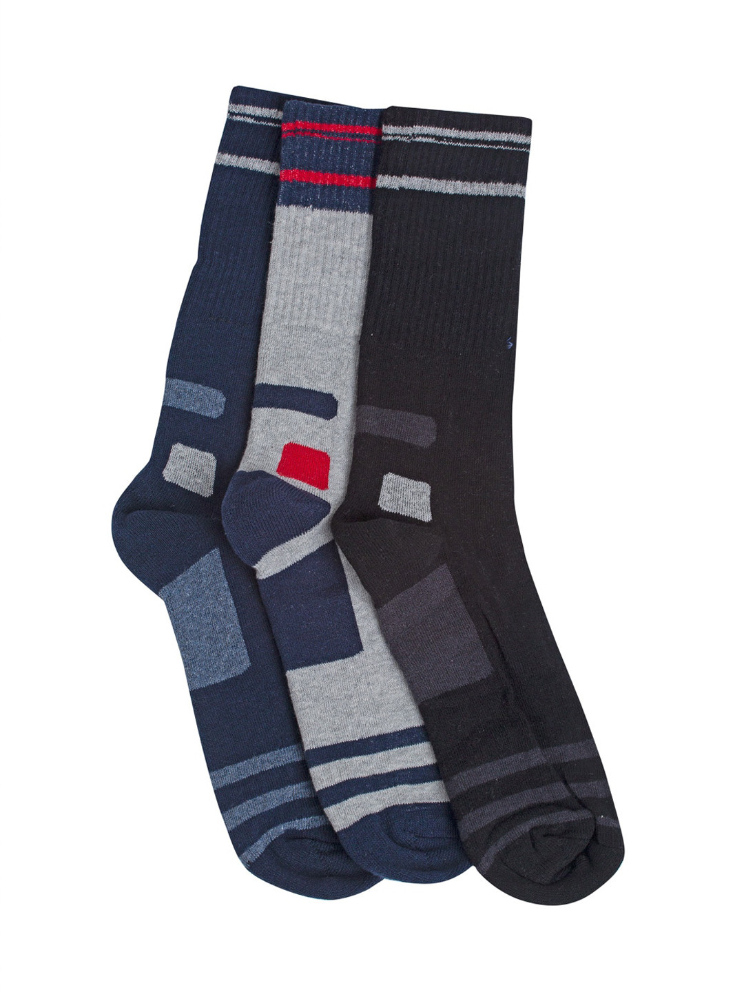

Alvaro Castagnino Men Pack of 3 Patterned Calf-Length Socks, Navy blue