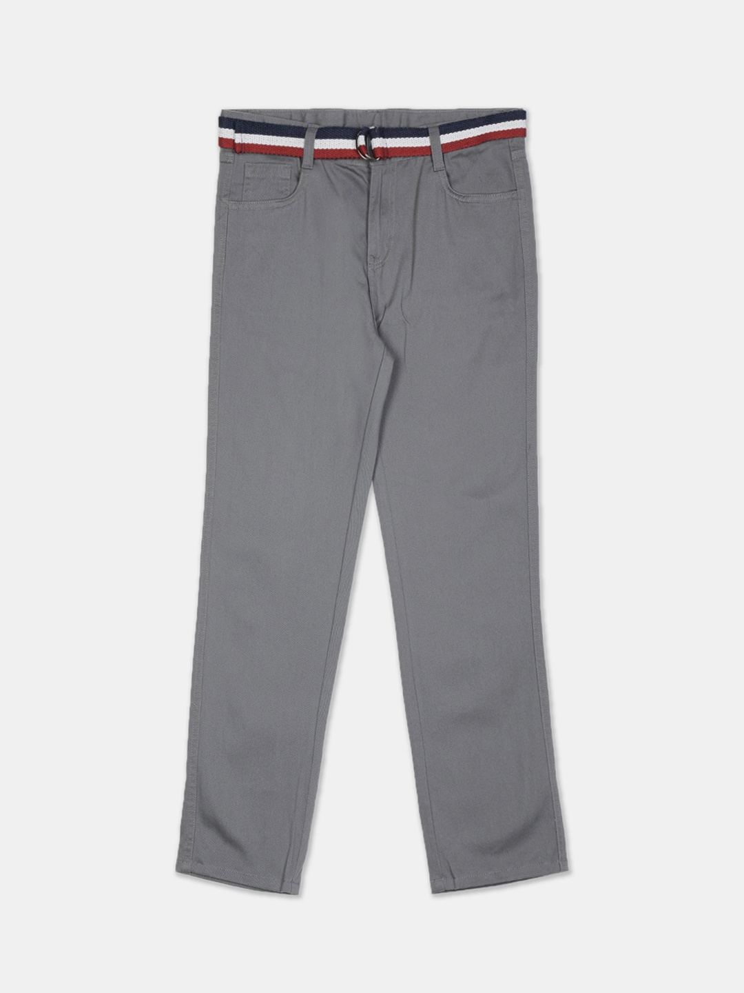 

Cherokee Boys Grey Regular Fit Solid Trousers