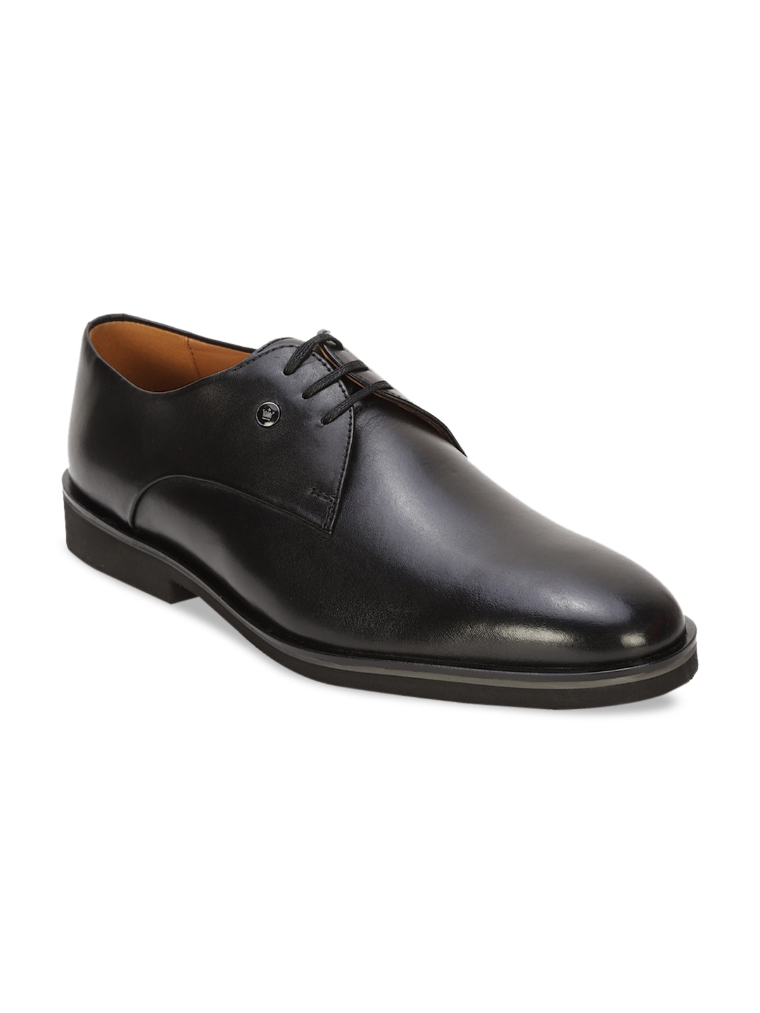 

Louis Philippe Men Black Solid Leather Formal Derbys