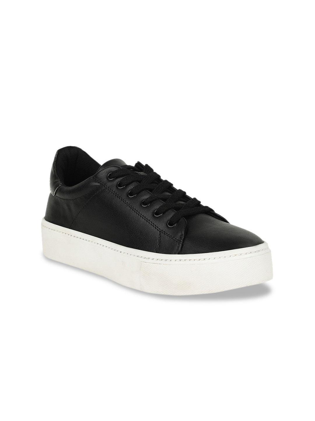 

Bata Women Black Flatforms Casual Shoes