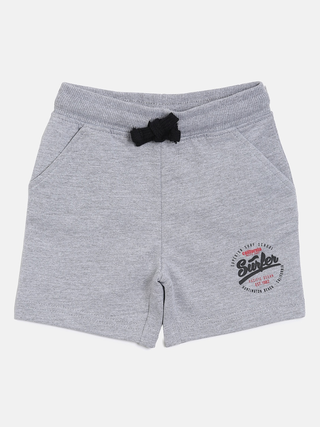 

3PIN Boys Grey Solid Regular Fit Regular Shorts