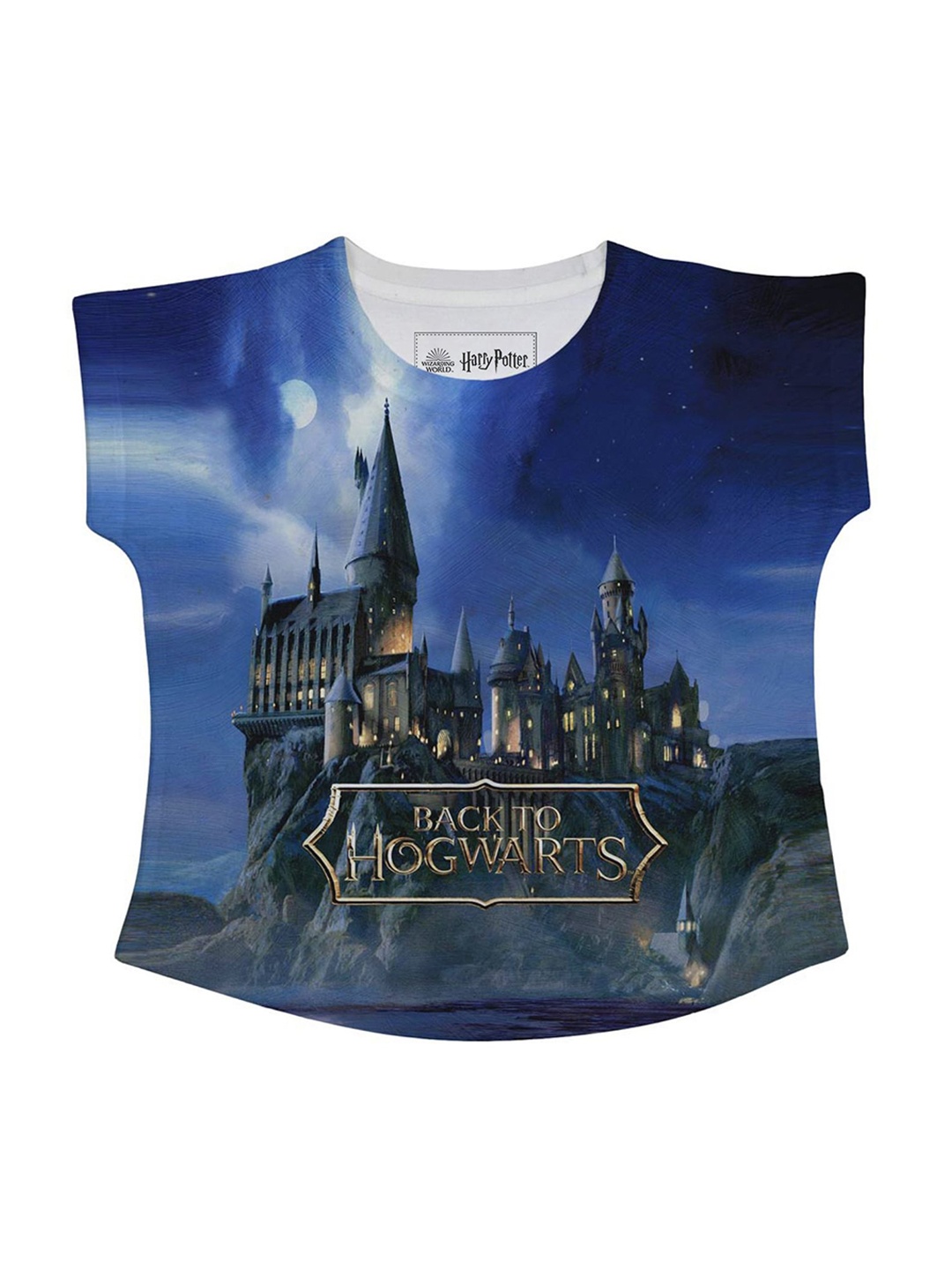 Harry Potter Navy Blue Printed Regular Top