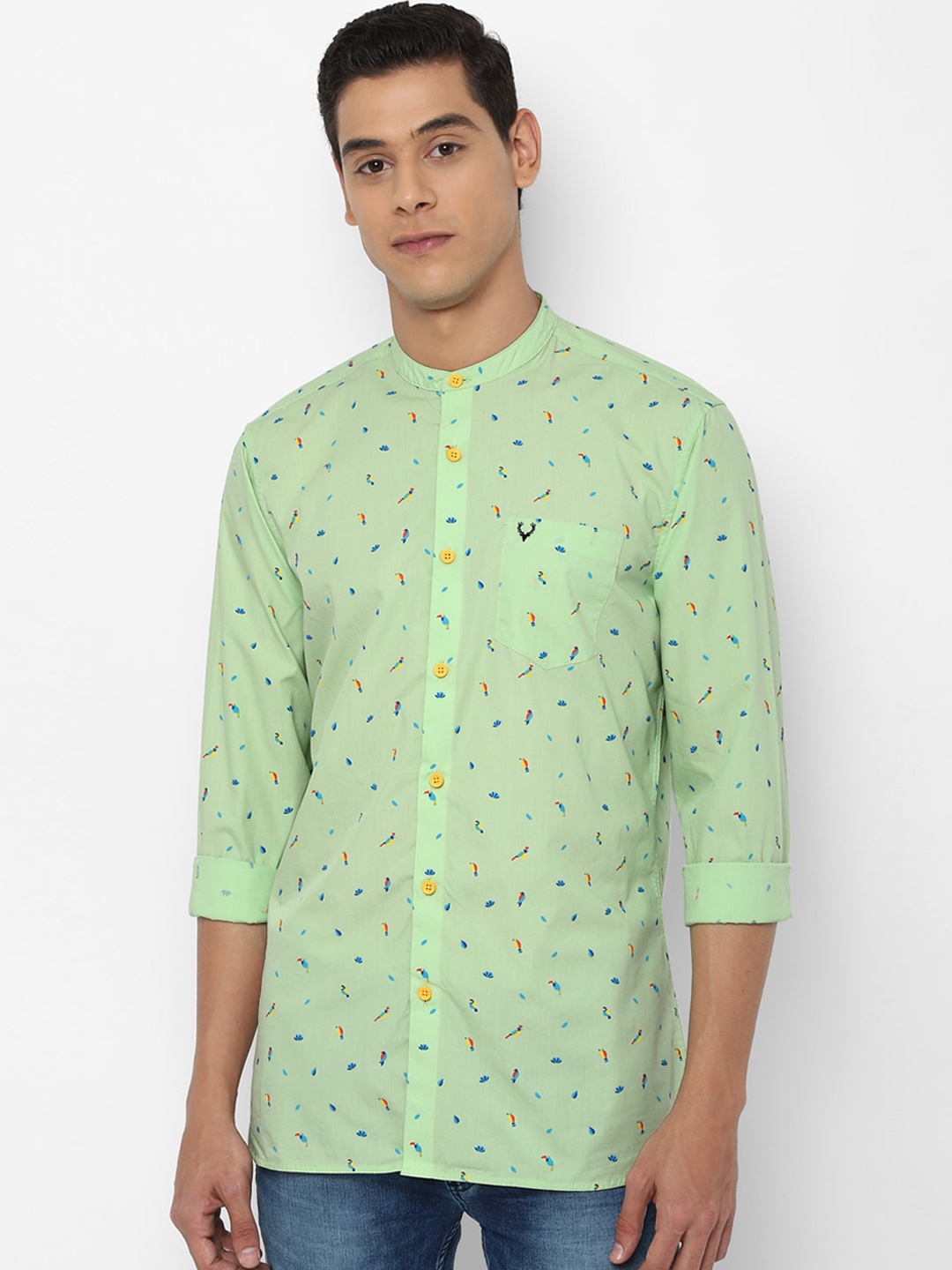 

Allen Solly Sport Men Green & Blue Regular Fit Printed Casual Shirt