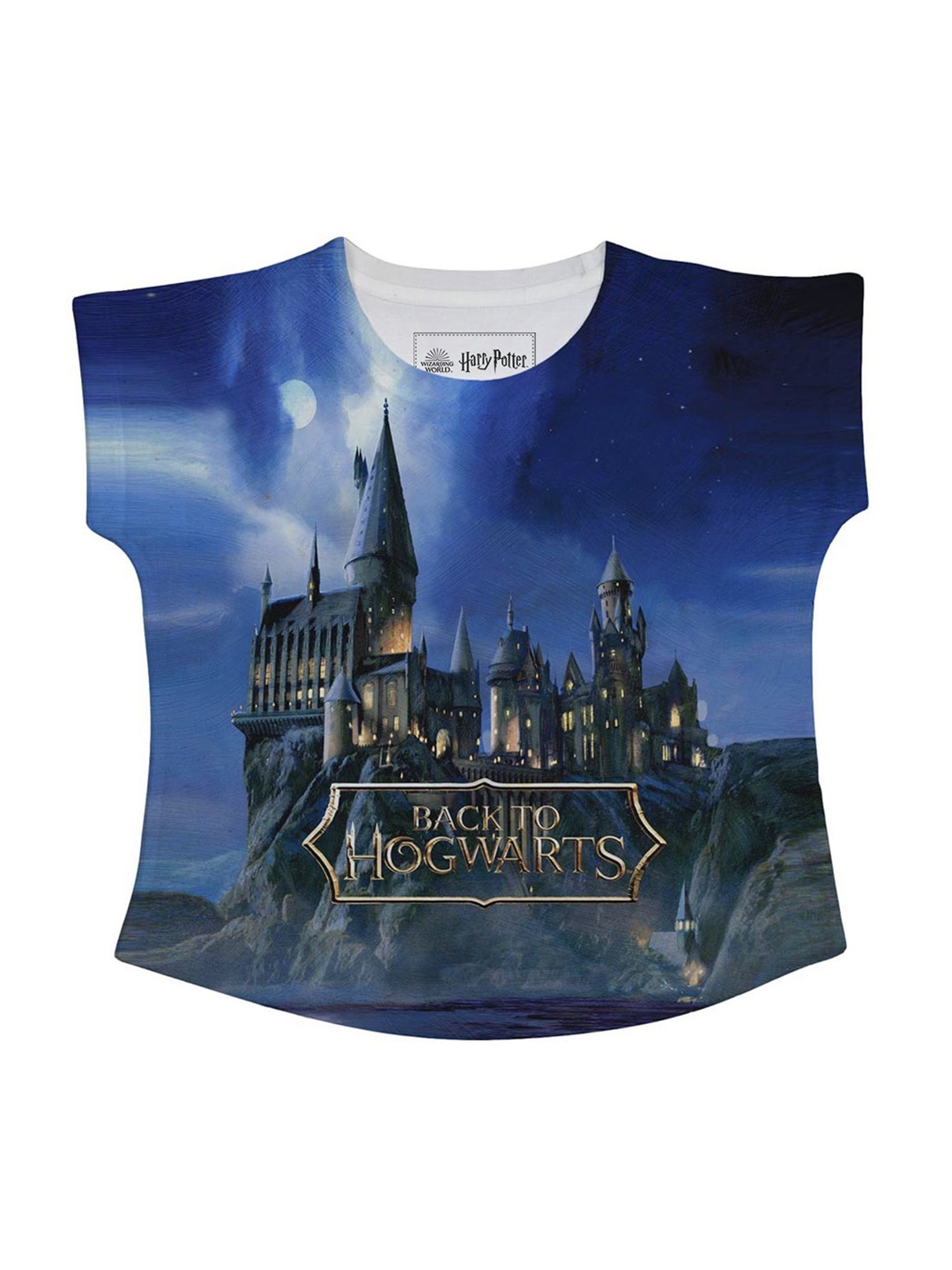 

Harry Potter Navy Blue Printed Regular Top