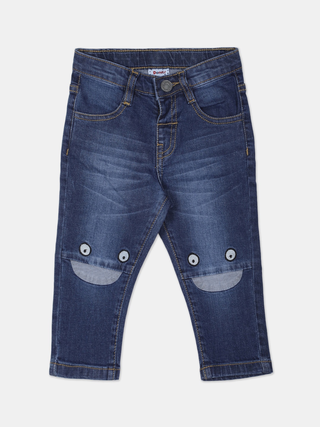 

Donuts Boys Navy Blue Regular Fit Mid-Rise Clean Look Jeans