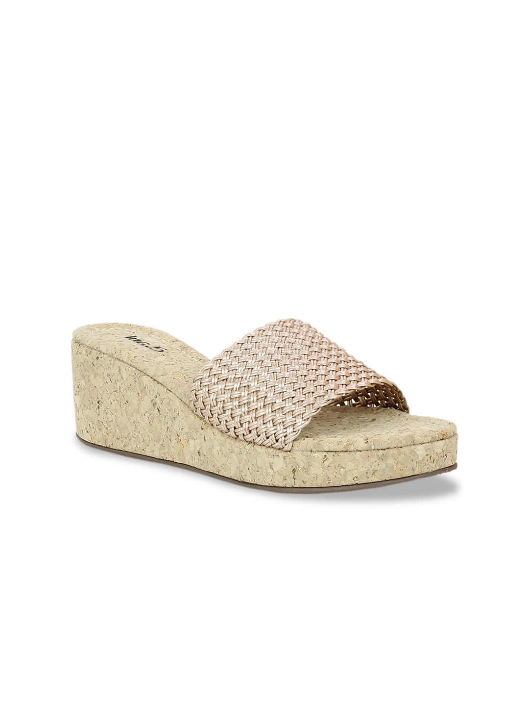 

Inc 5 Women Rose Gold Woven Design Wedges