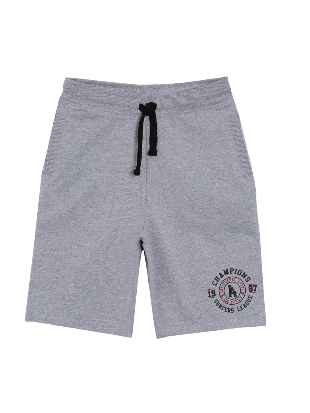 

3PIN Boys Grey Solid Regular Fit Regular Shorts