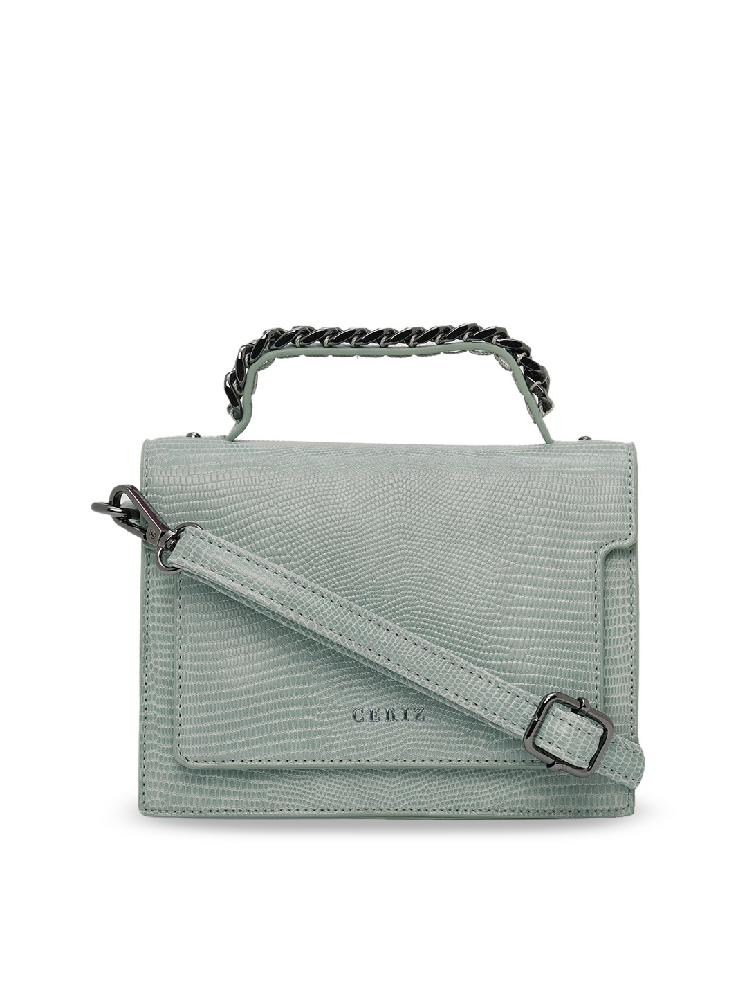 

CERIZ Green Textured Satchel