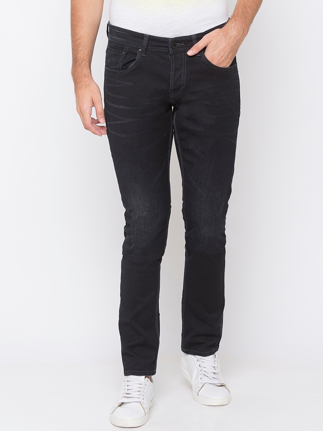 

SPYKAR Men Navy Blue Slim Fit Mid-Rise Clean Look Jeans