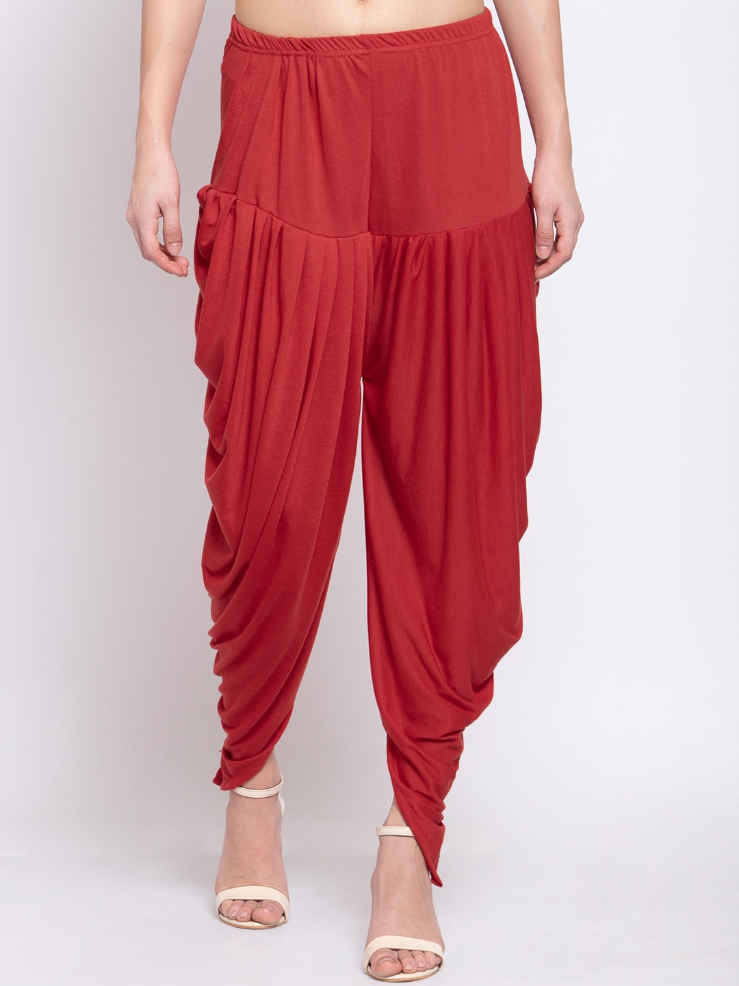 

KLOTTHE Women Red Solid Dhoti Salwar