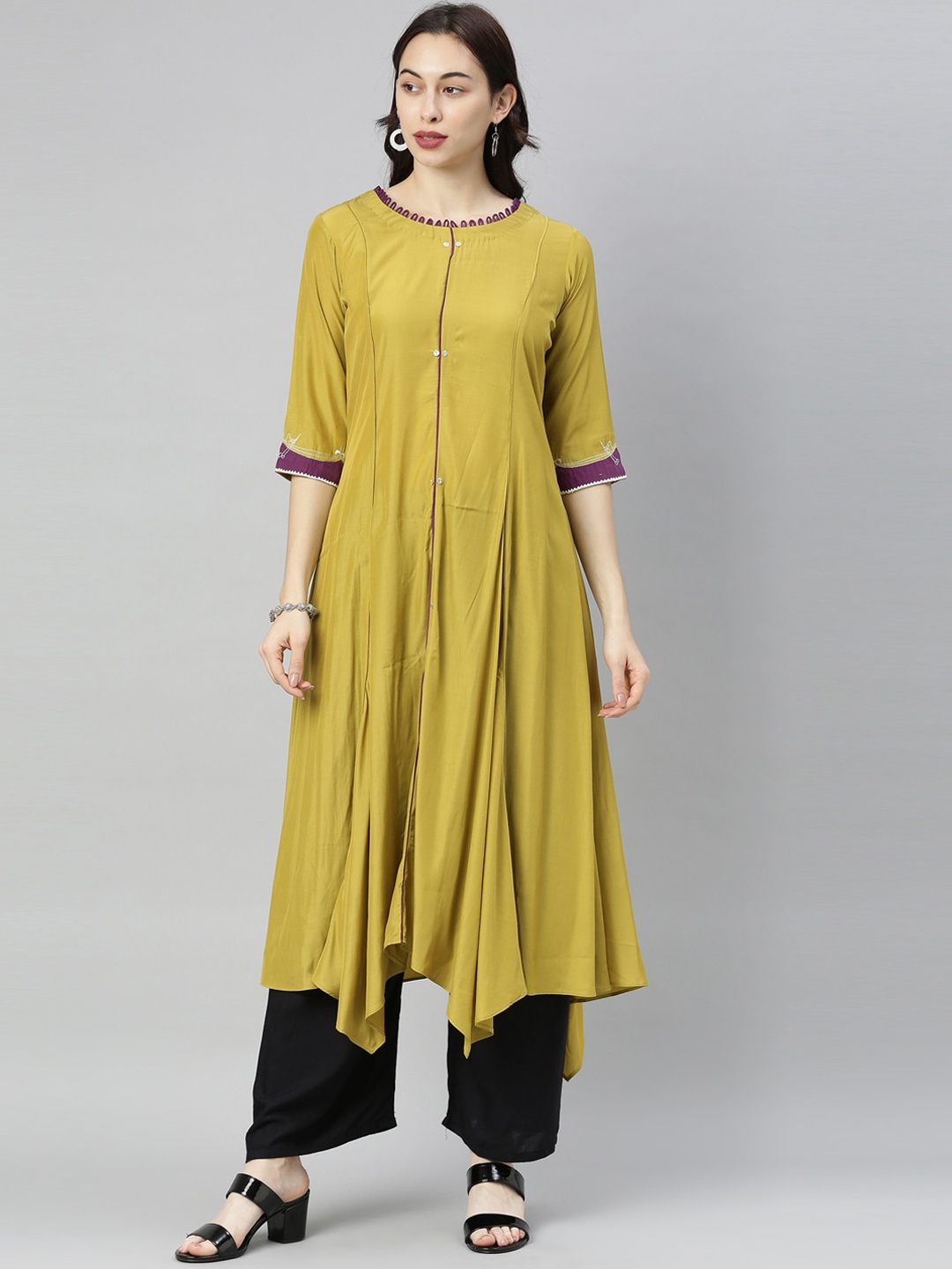 

Neerus Women Lime Green Kurta