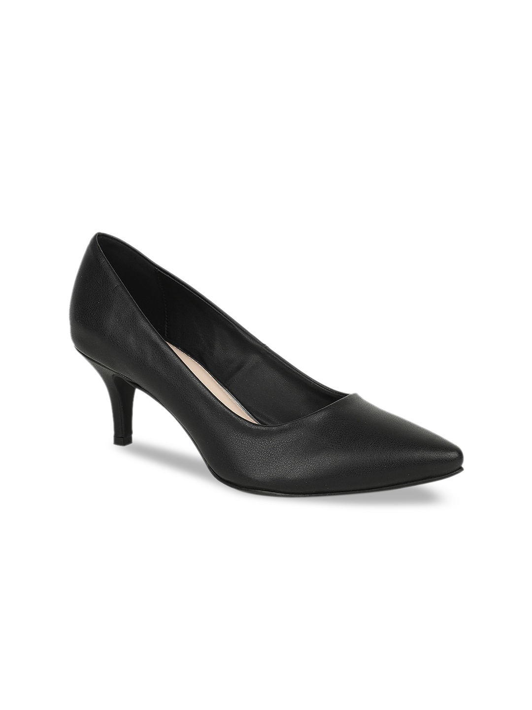 

Bata Women Black Solid Pumps