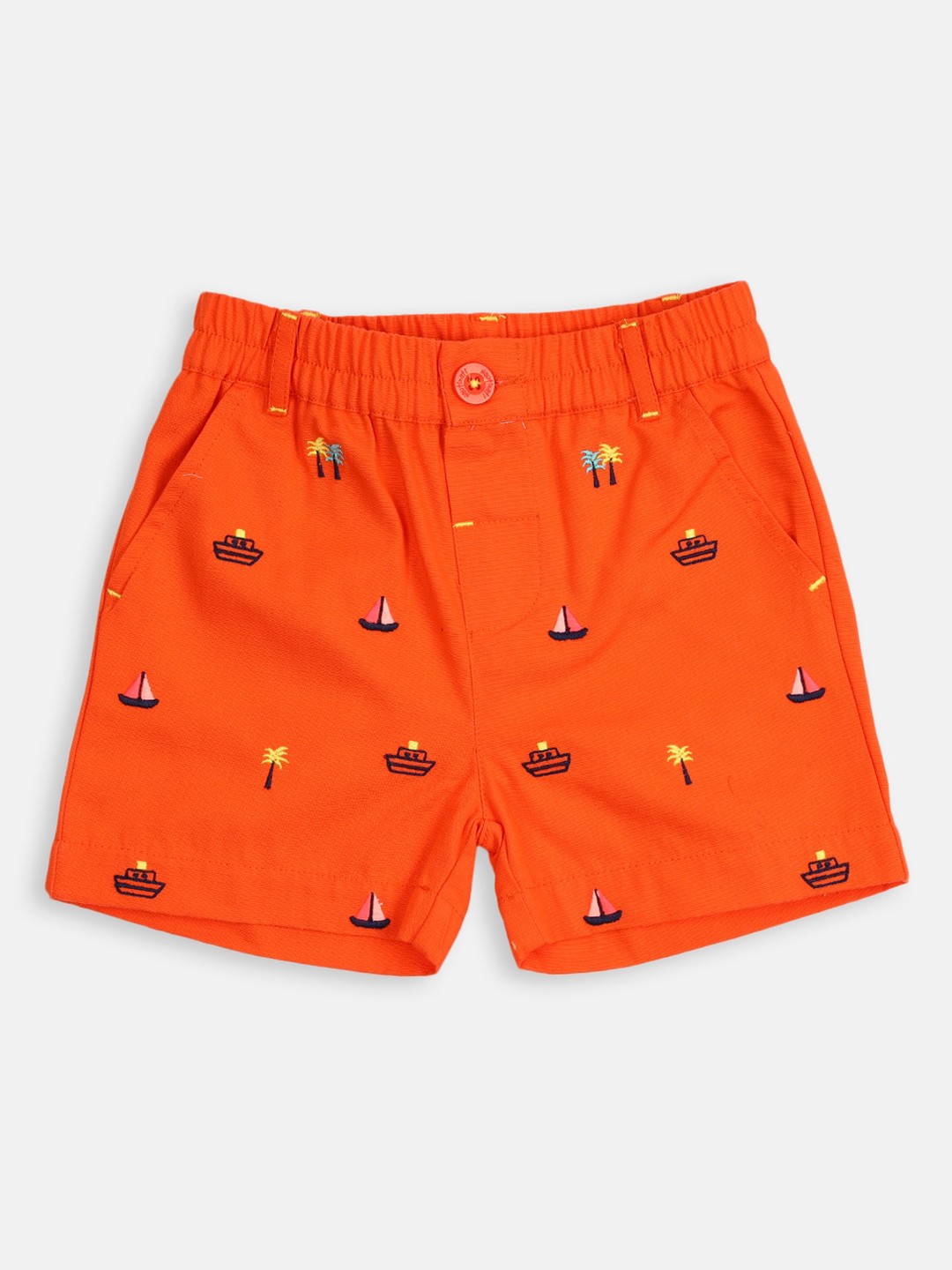 

Nauti Nati Boys Orange Embellished Regular Fit Regular Shorts
