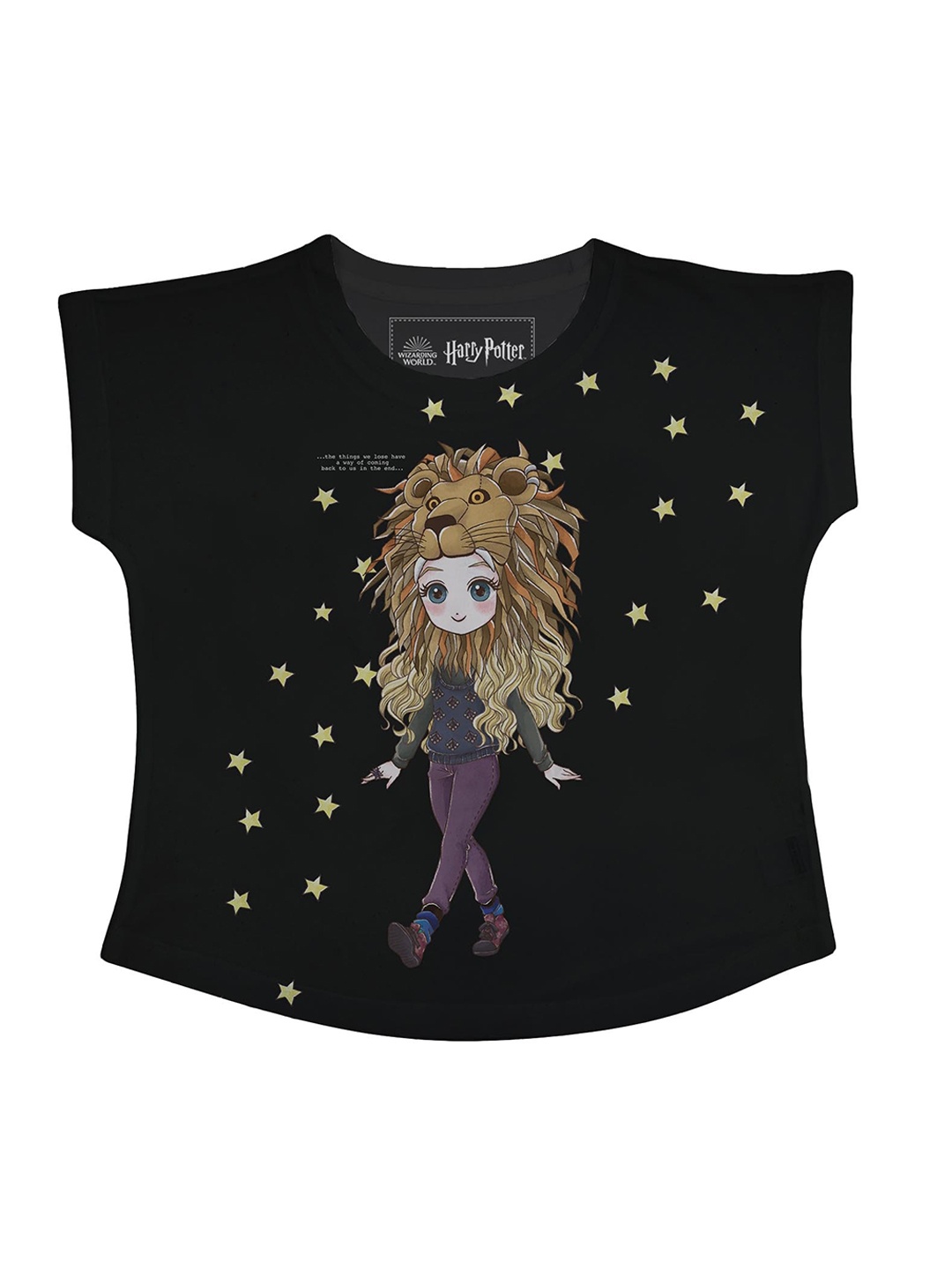 

Harry Potter Black Printed Regular Top