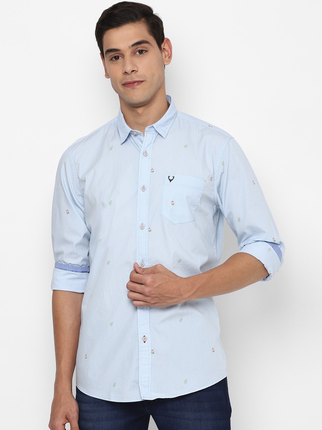 

Allen Solly Sport Men Blue Regular Fit Printed Casual Shirt