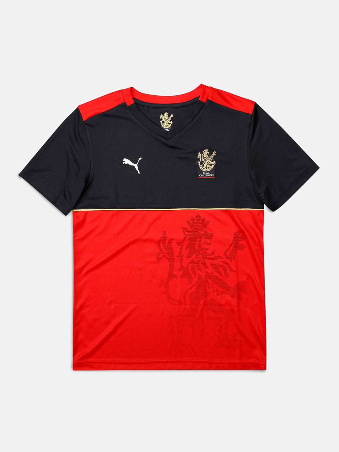 

Puma Boys Navy Blue & Fiery Red Royal Challengers Printed Jersey T-shirt