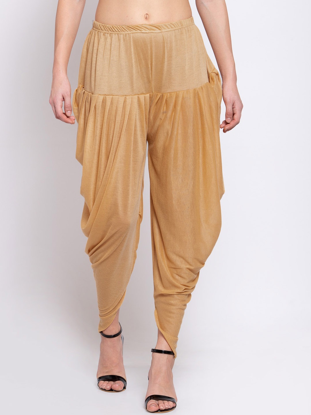 

KLOTTHE Women Beige Solid Dhoti Salwar
