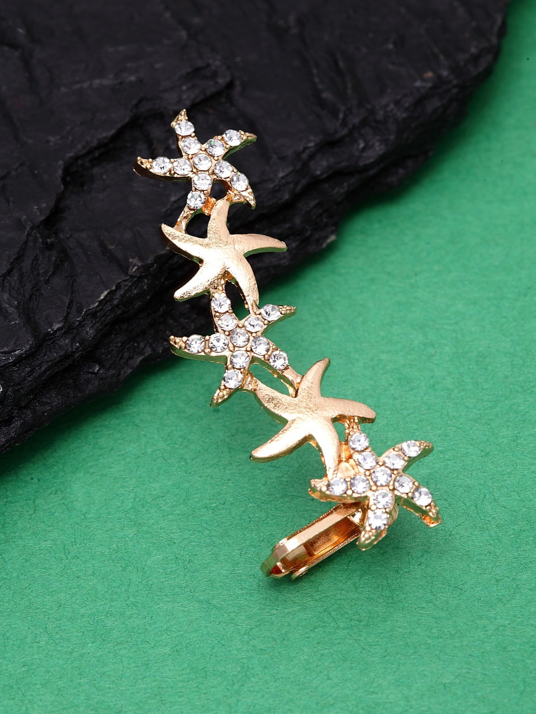 

Ferosh Gold-Toned Floral Ear Cuff