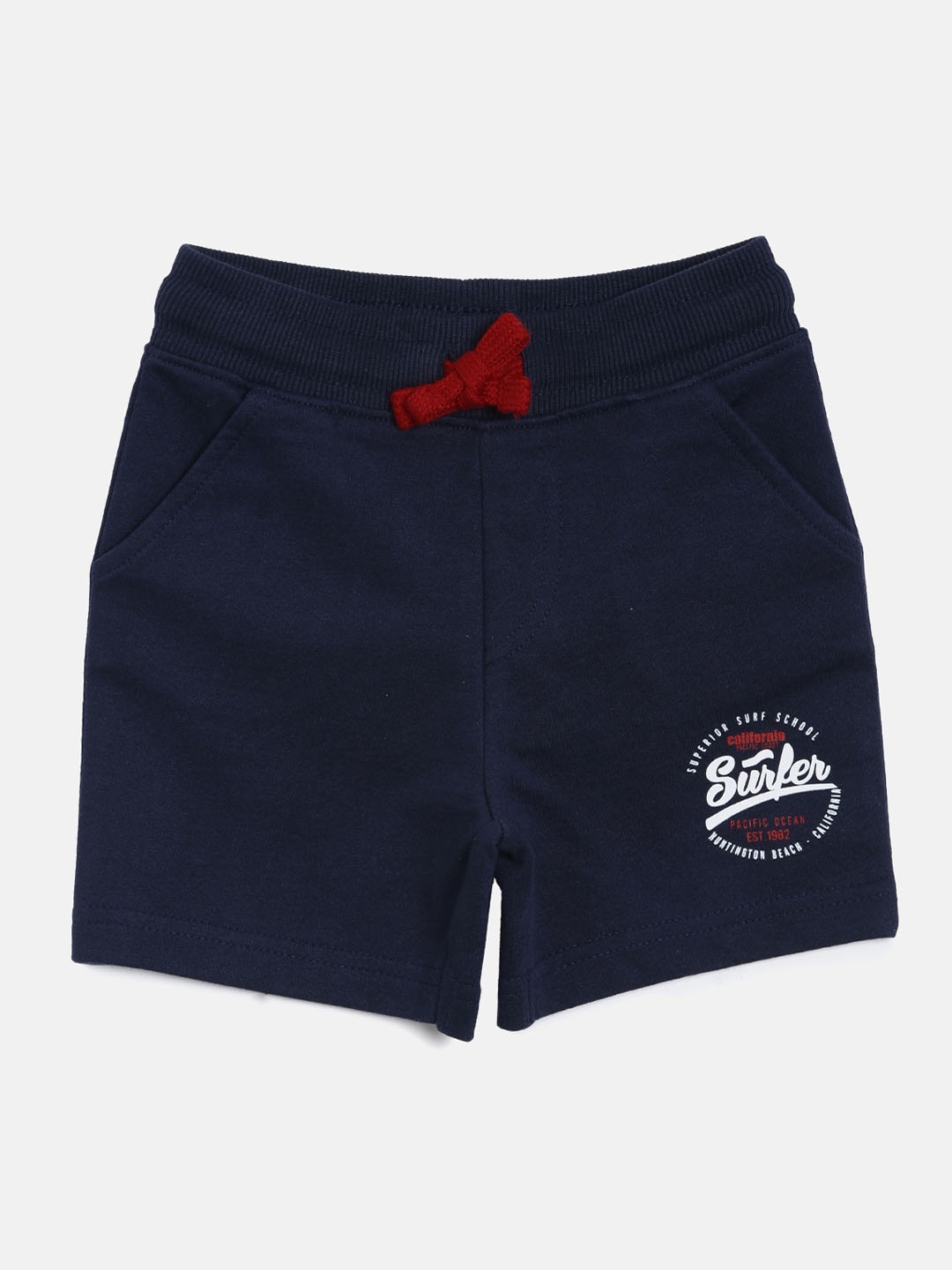 

3PIN Boys Navy Blue Solid Regular Fit Regular Shorts