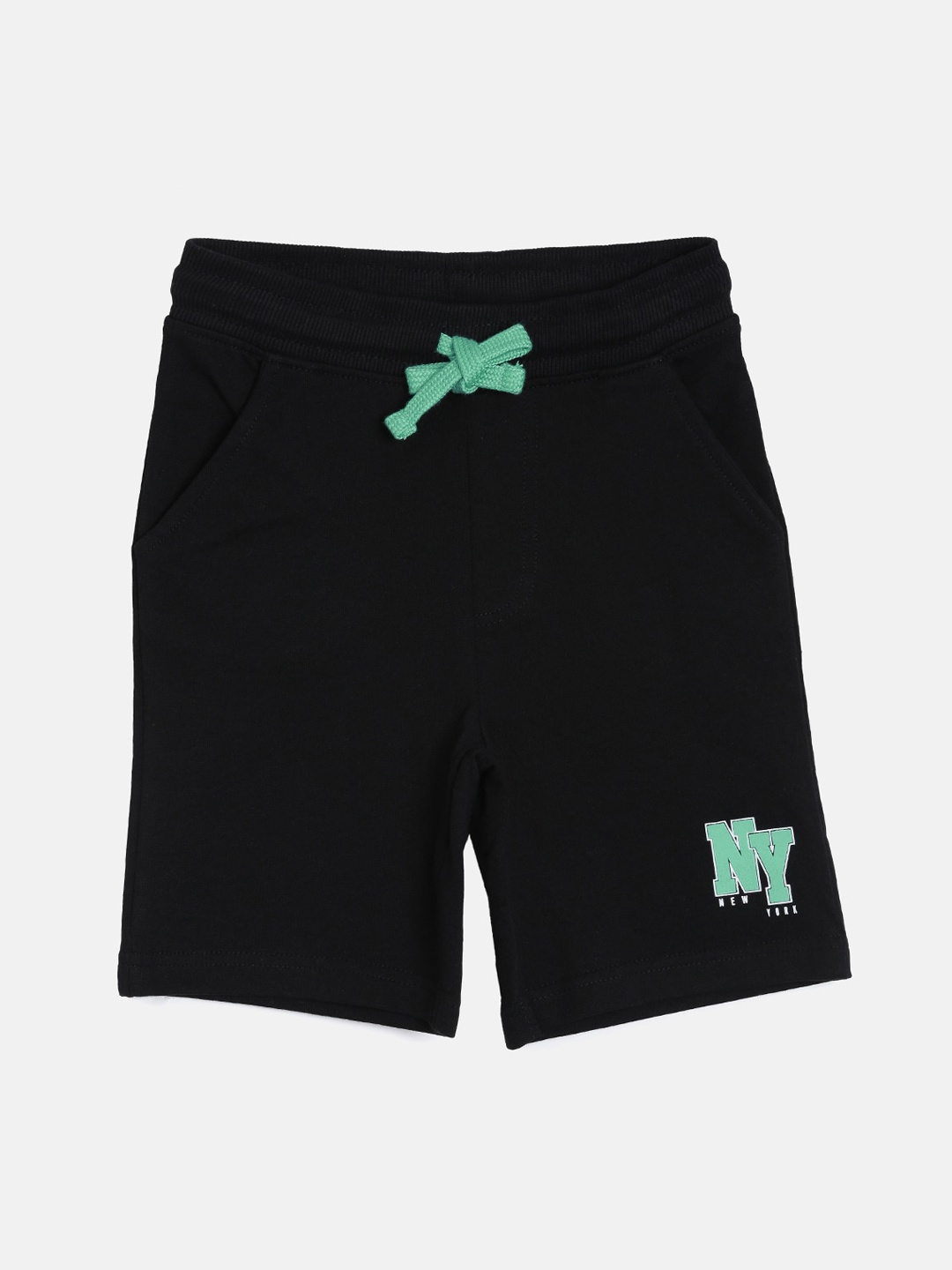 

3PIN Boys Black Solid Regular Fit Regular Shorts