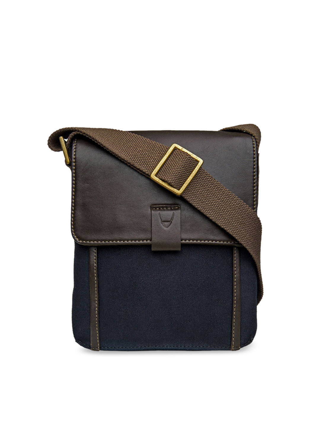 

Hidesign Blue & Brown Colourblocked Sling Bag