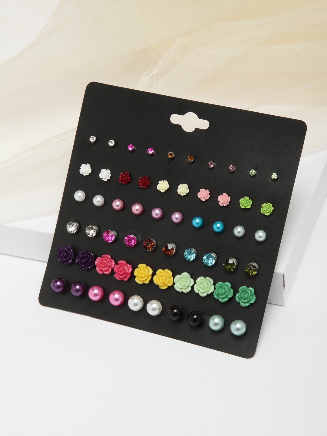 

Shining Diva Fashion Multicoloured Contemporary Studs, Multi