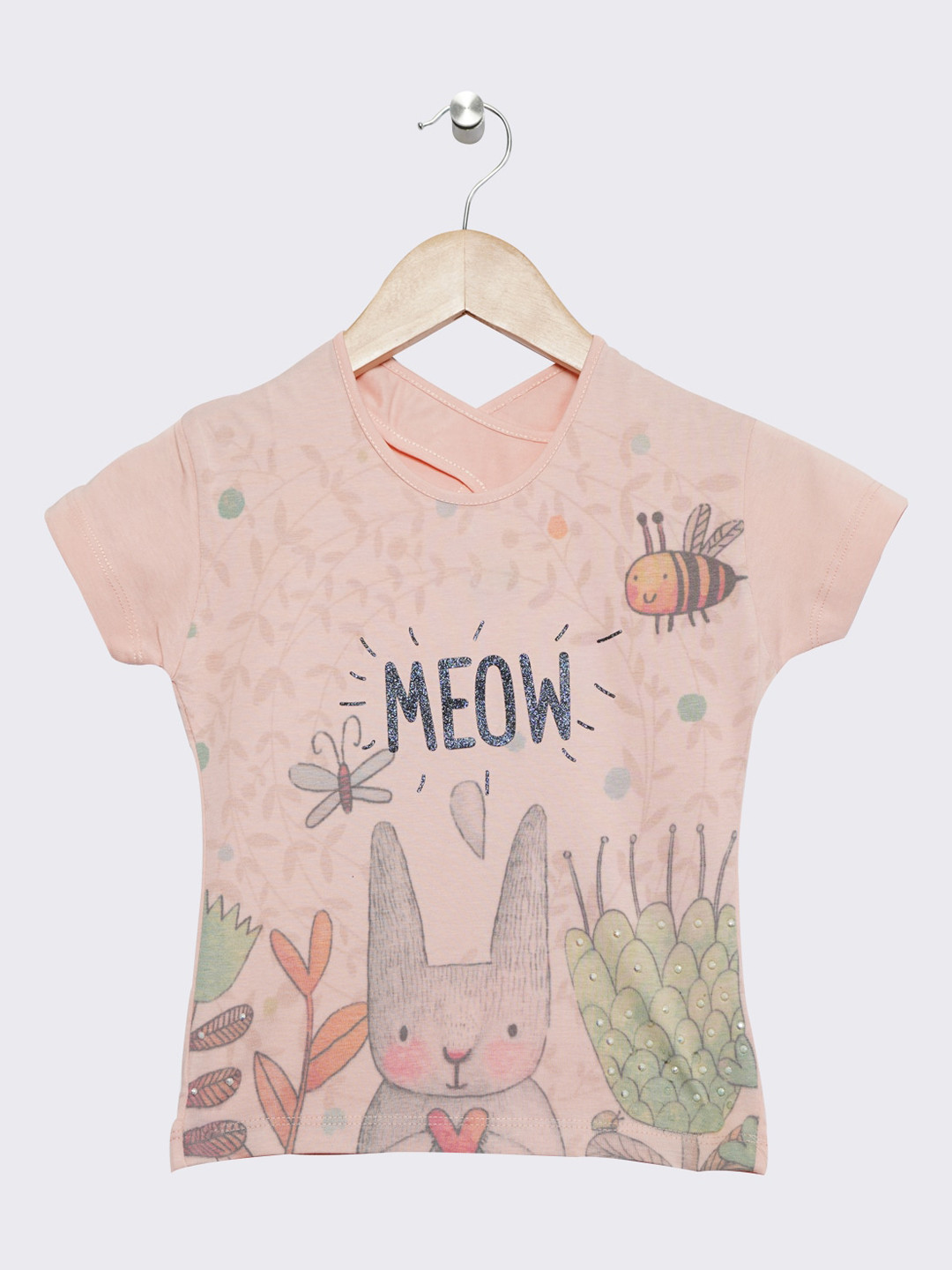 

Ziama Pink Printed Regular Top