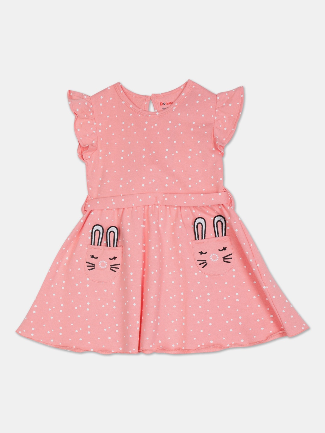 

Donuts Girls Pink Printed Fit and Flare Dress