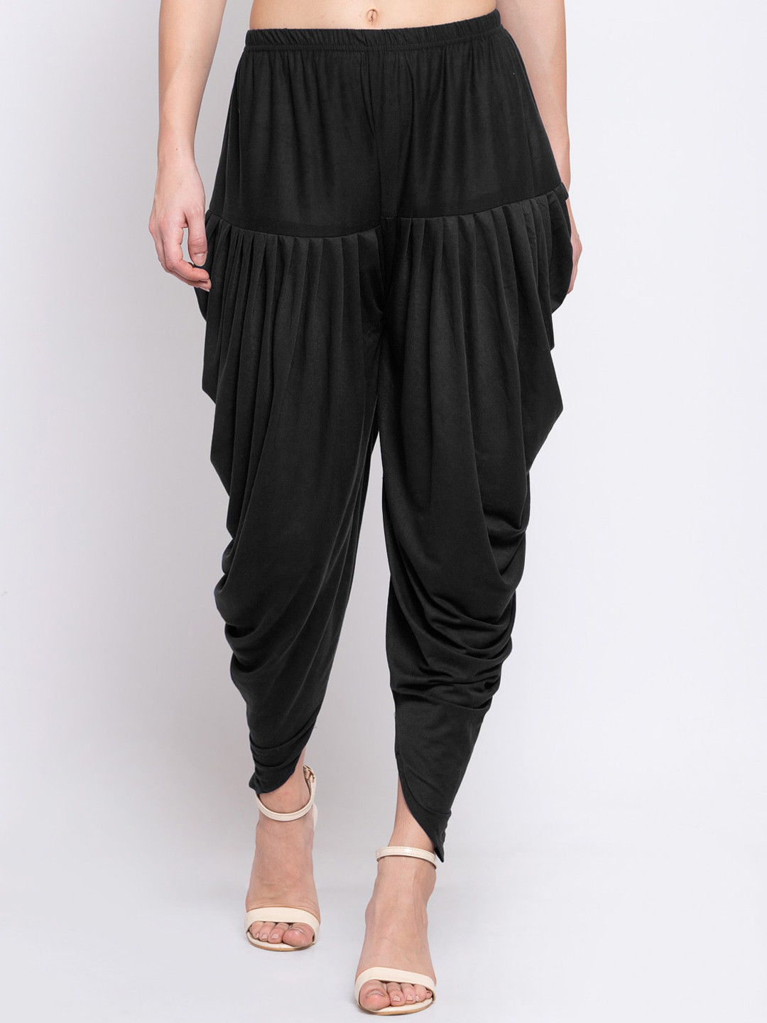

KLOTTHE Women Black Solid Dhoti Salwar