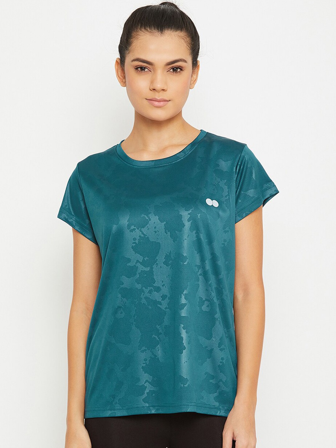 

Clovia Active Printed T-Shirt, Blue