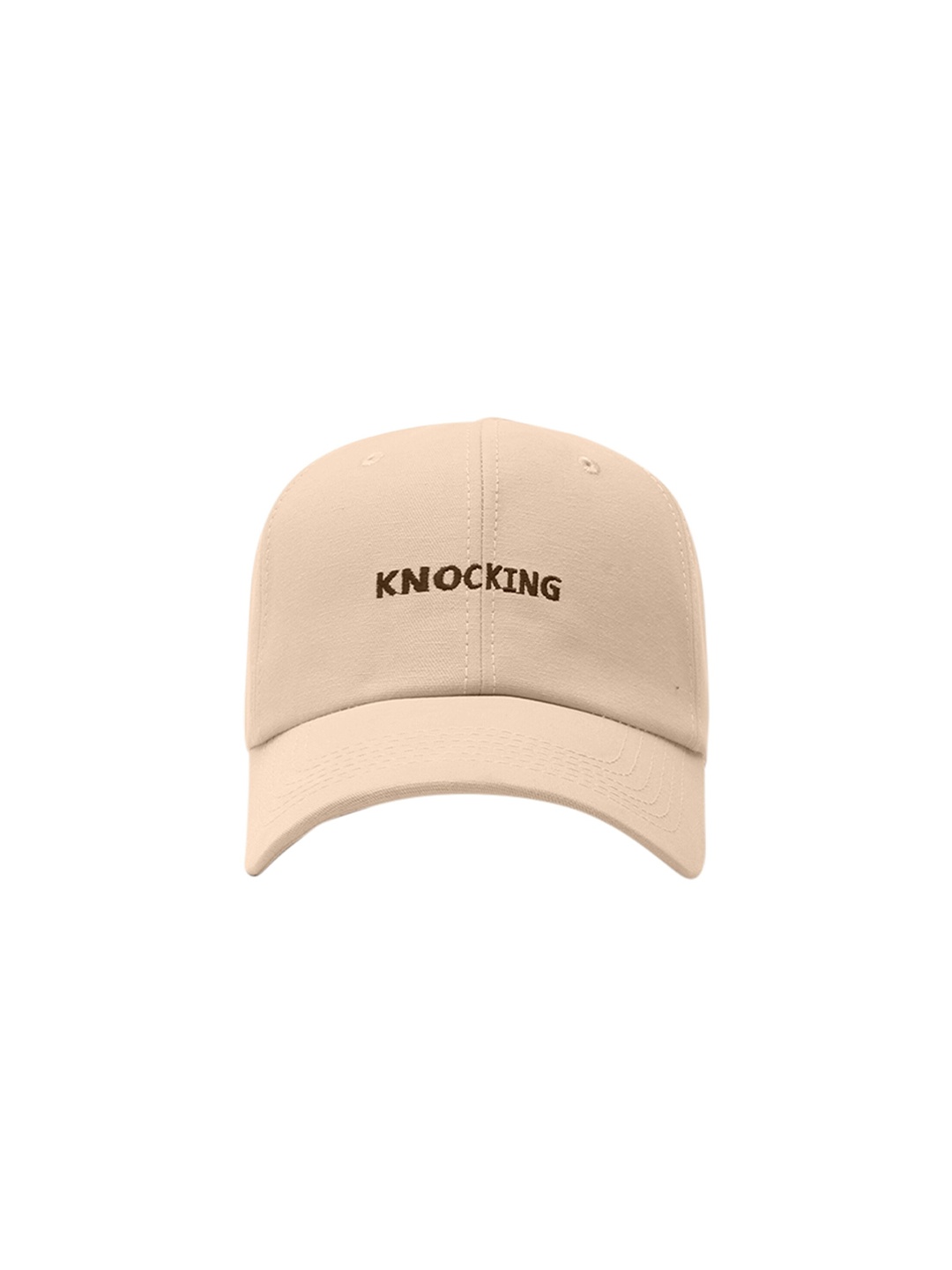 

Bunnywave Unisex Beige Solid Baseball Cap