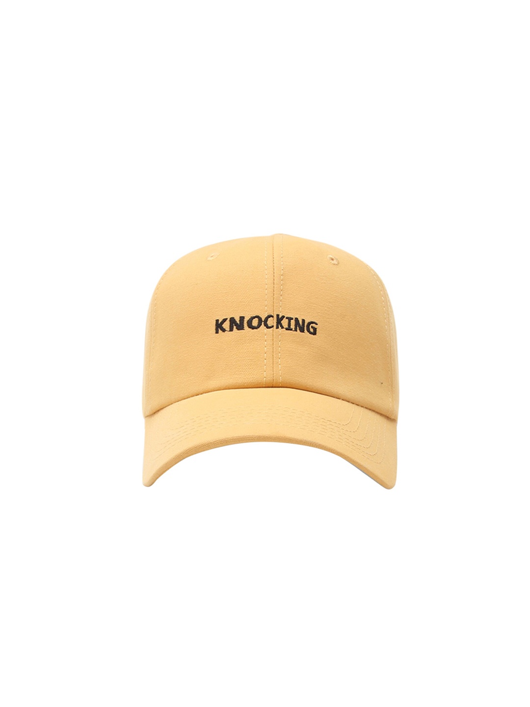 

Bunnywave Unisex Yellow & Black Embroidered Baseball Cap