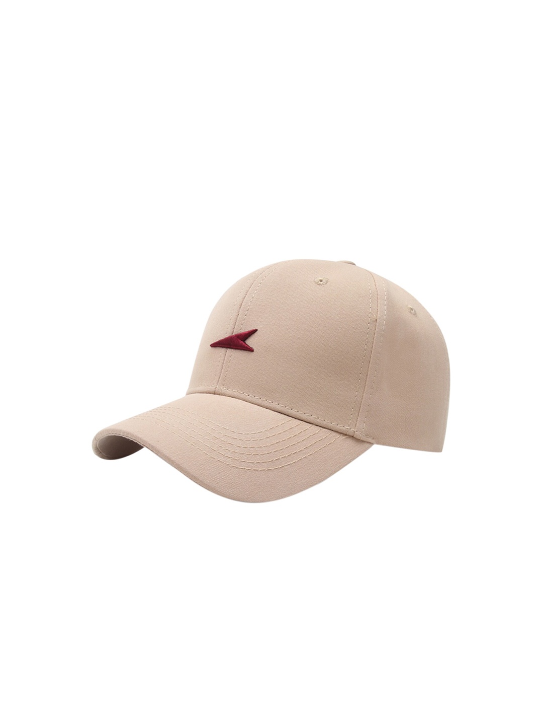

Bunnywave Unisex Beige & Red Solid Baseball Cap