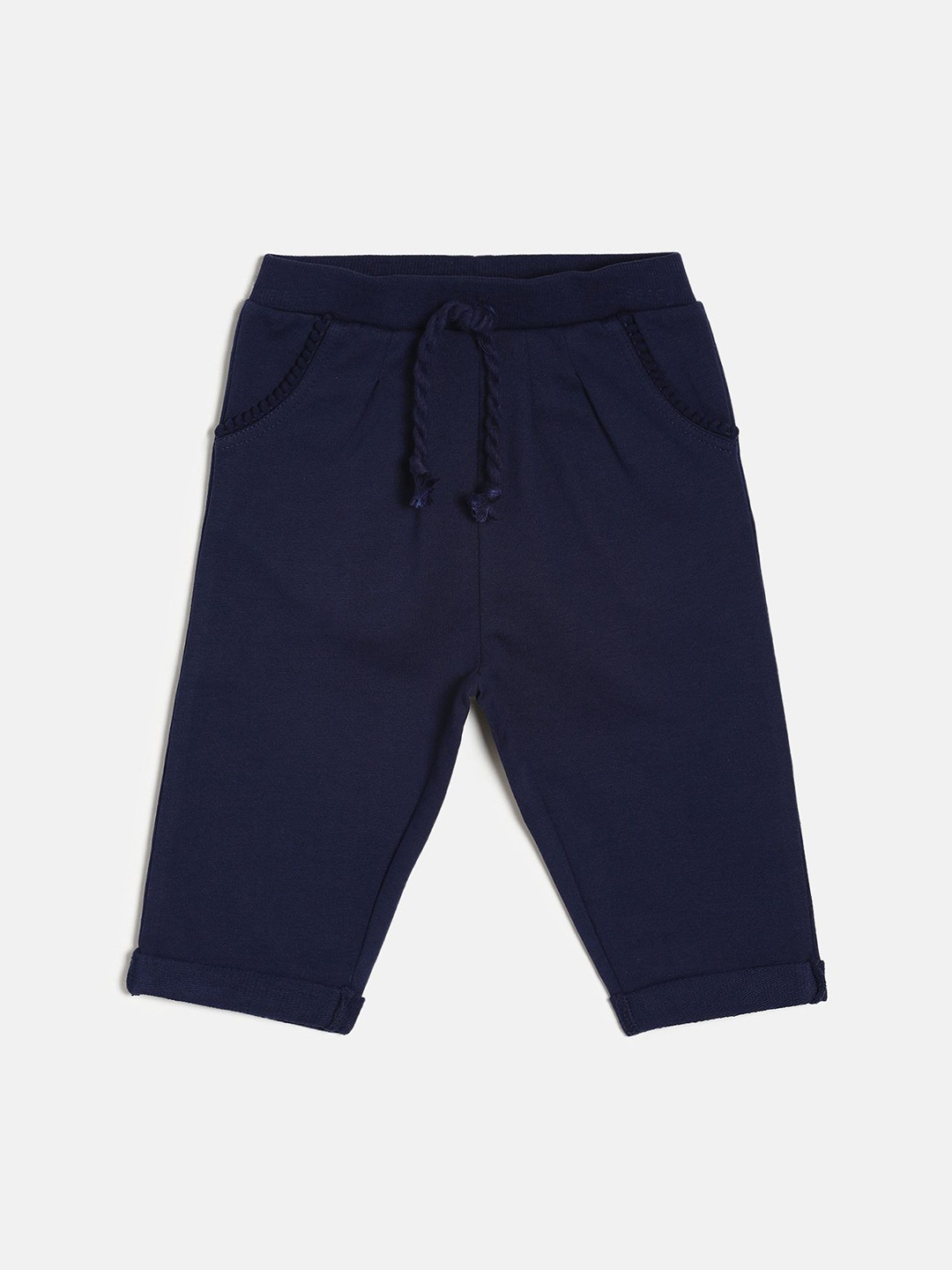 

MINI KLUB Girls Navy Blue Solid Regular Fit Capris