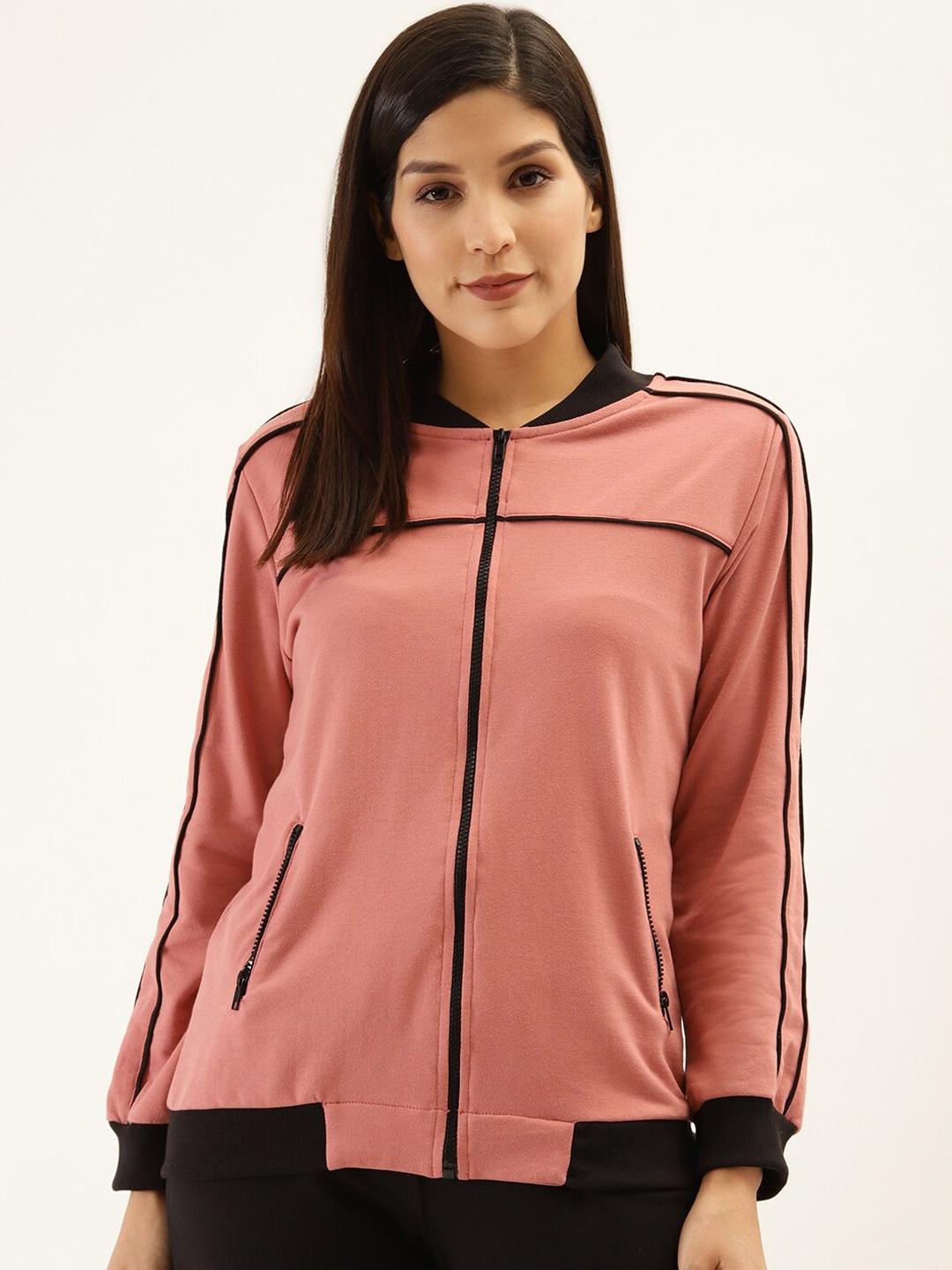 

Laabha Women Pink Solid Sweatshirt