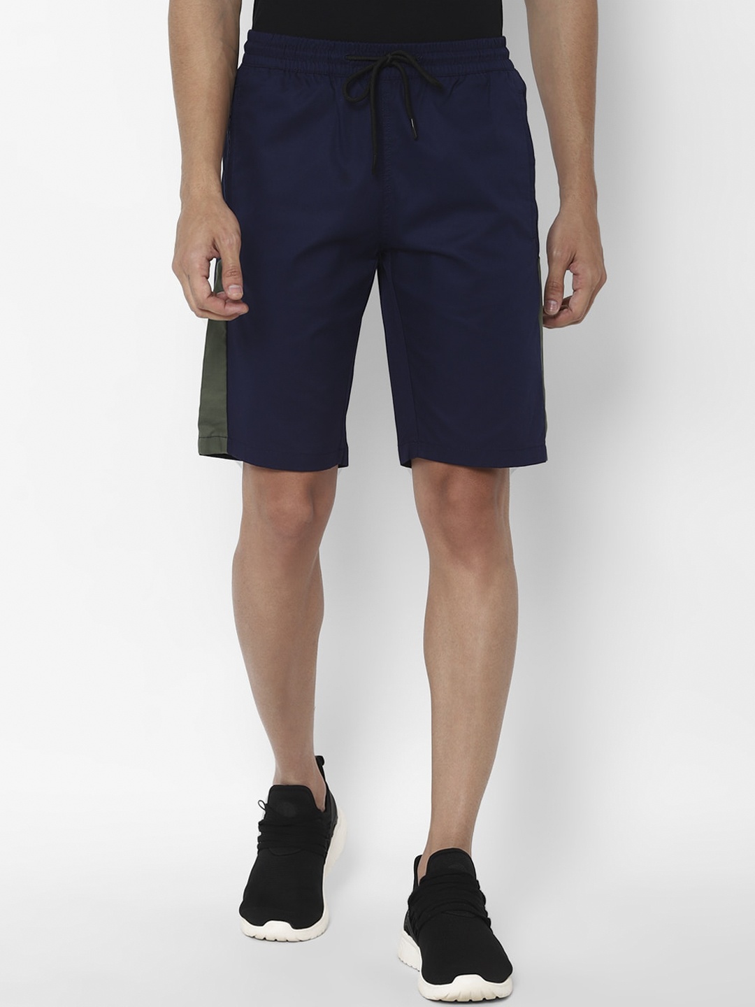 

Allen Solly Tribe Men Navy Blue Printed Slim Fit Regular Shorts