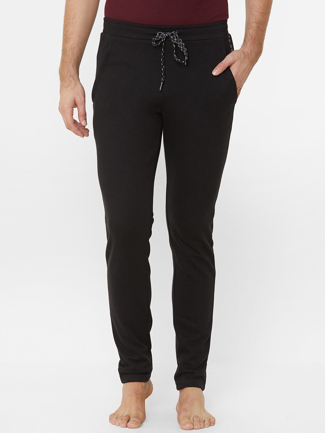 

Sweet Dreams Men Black Solid Lounge Pants