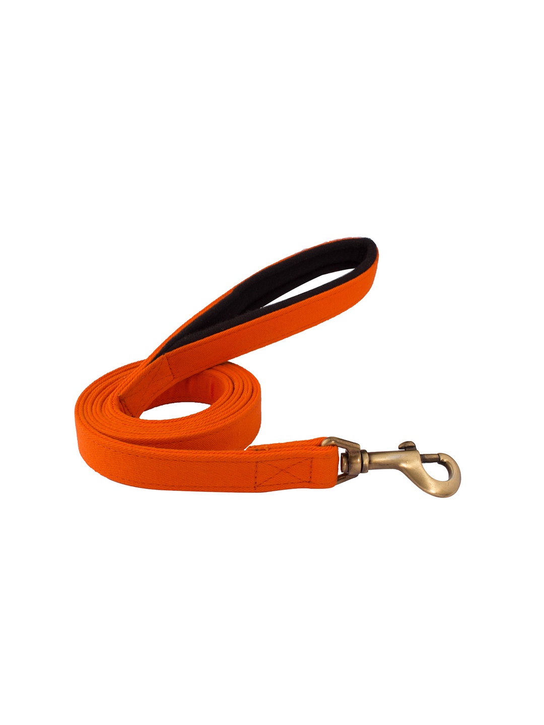 

PETWALE Orange Solid Padded Handle Pet Leash