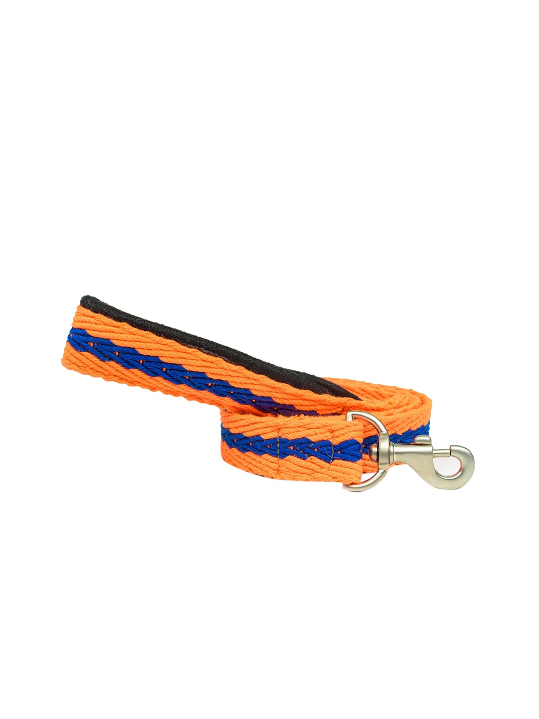 

PETWALE Orange & Blue Self-Design Padded Handle Dog Leash