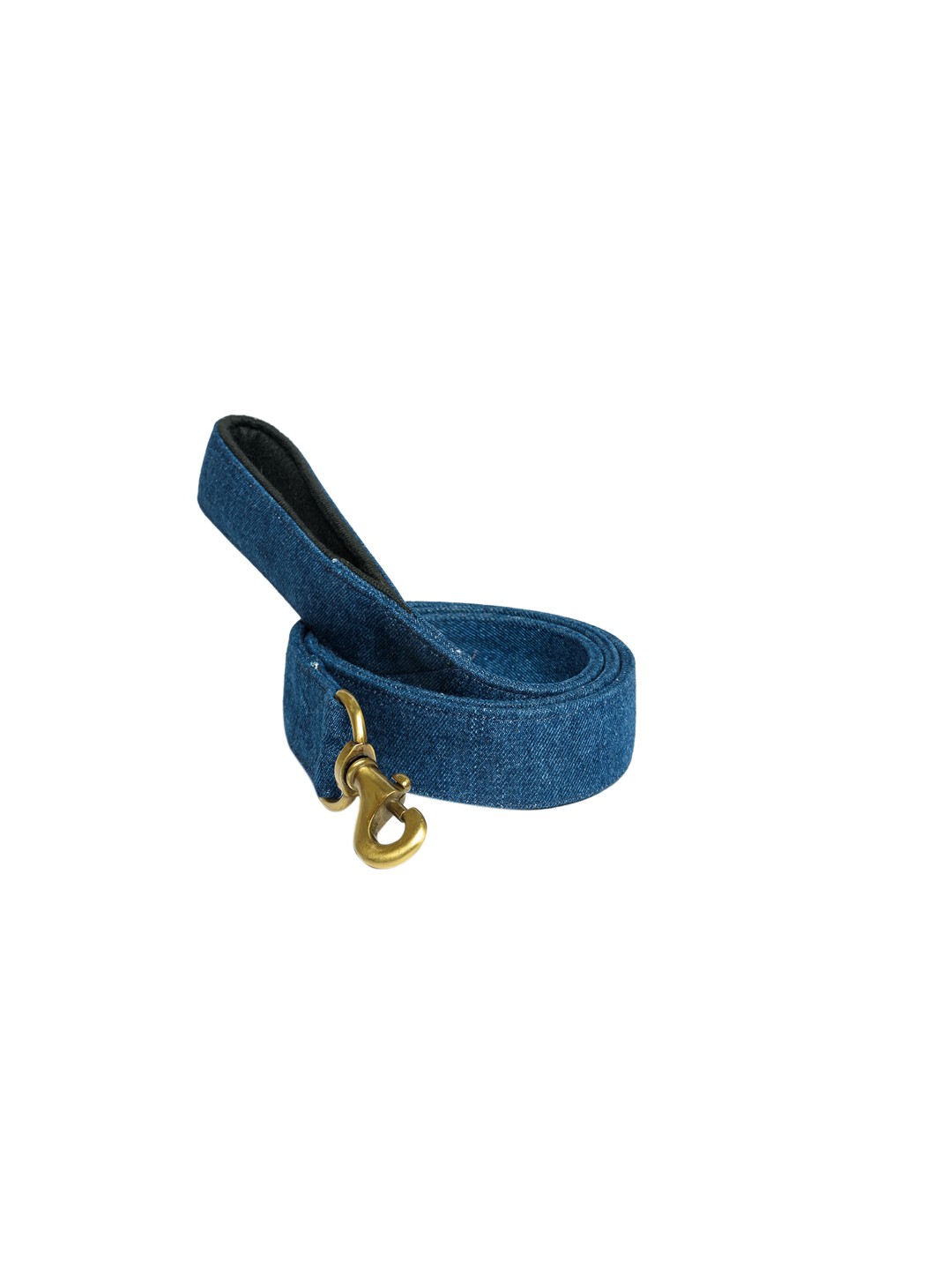 

PETWALE Blue Solid Padded Handle Denim Dog Leash
