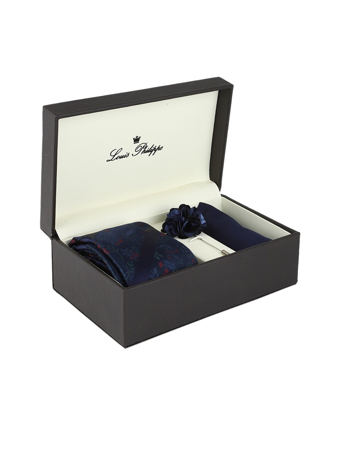 

Louis Philippe Men Navy Blue & Red Accessory Gift Set