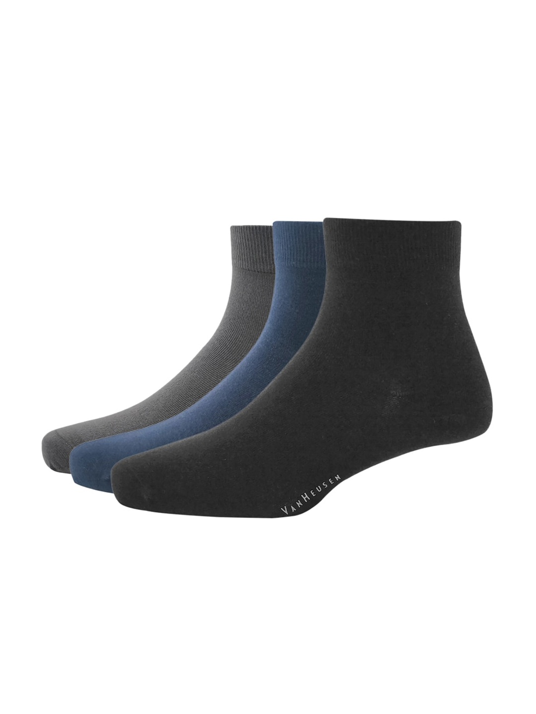 

Van Heusen Men Pack of 3 Solid Above Ankle-Length Socks, Black