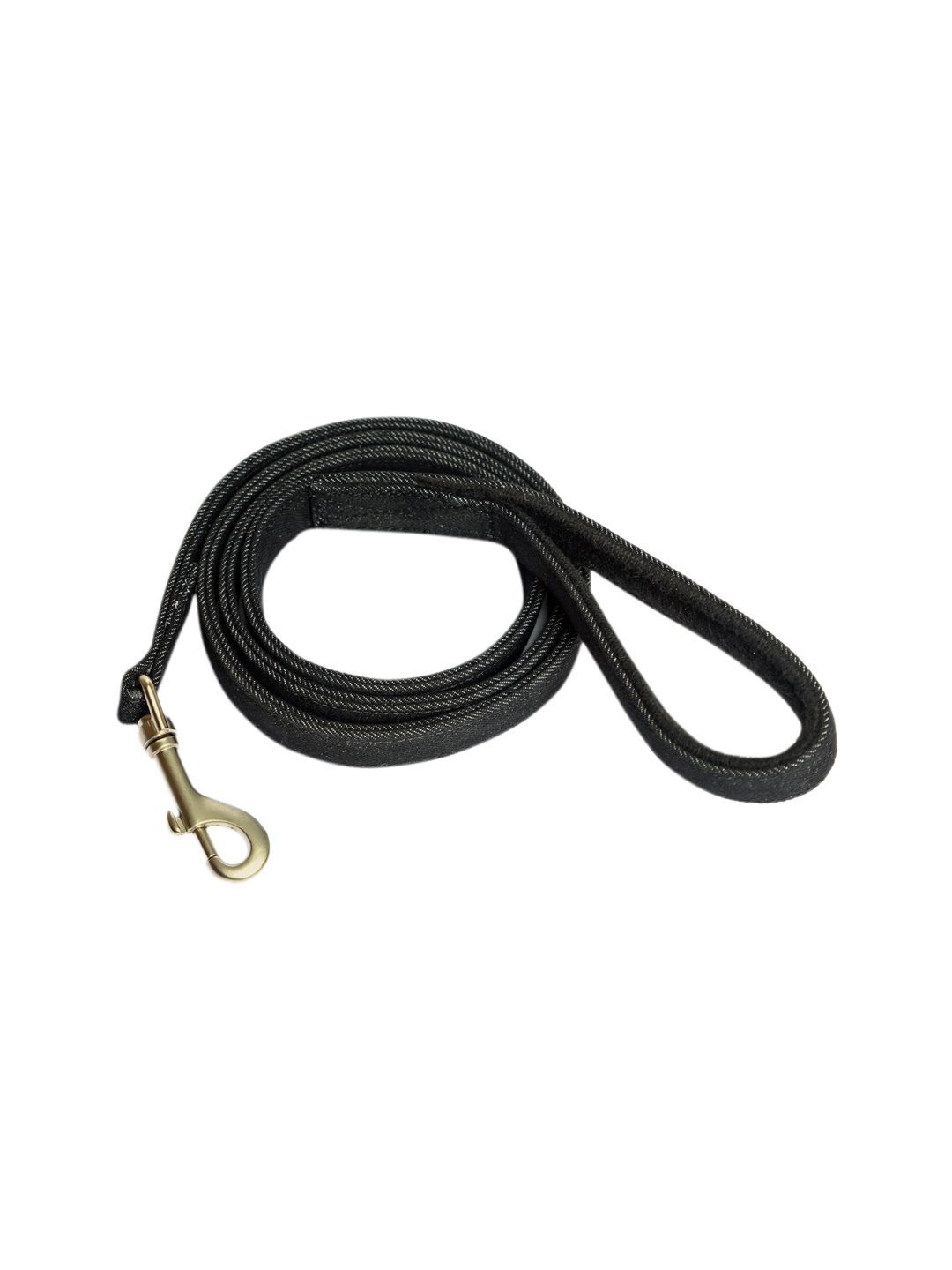 

PETWALE Black Solid Denim Padded Pet Leash