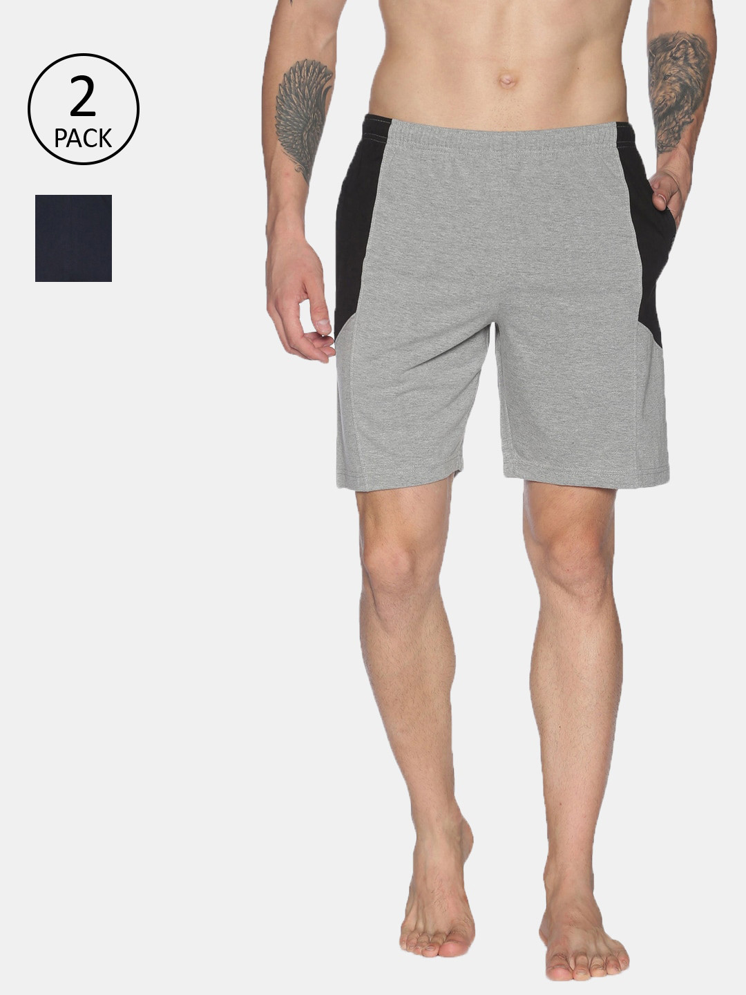 Dollar Men Multicoloured Solid Regular Fit Regular Shorts, Black