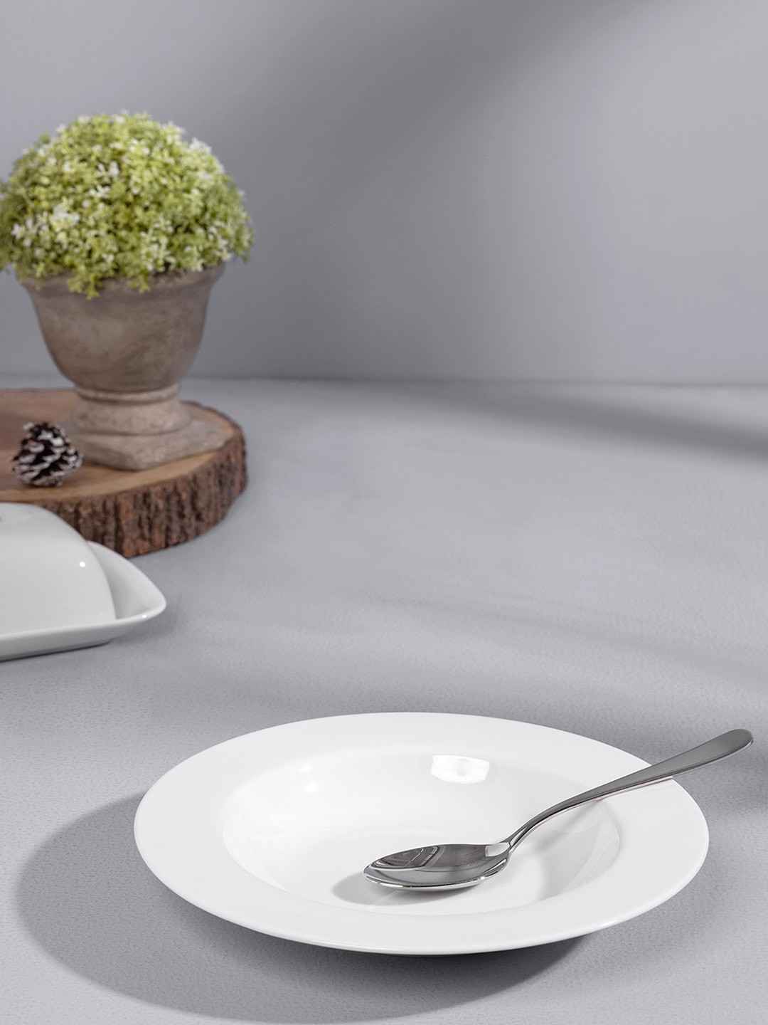 

Pure Home and Living Off-White Set Of 4 Classic Rim Soup Plate