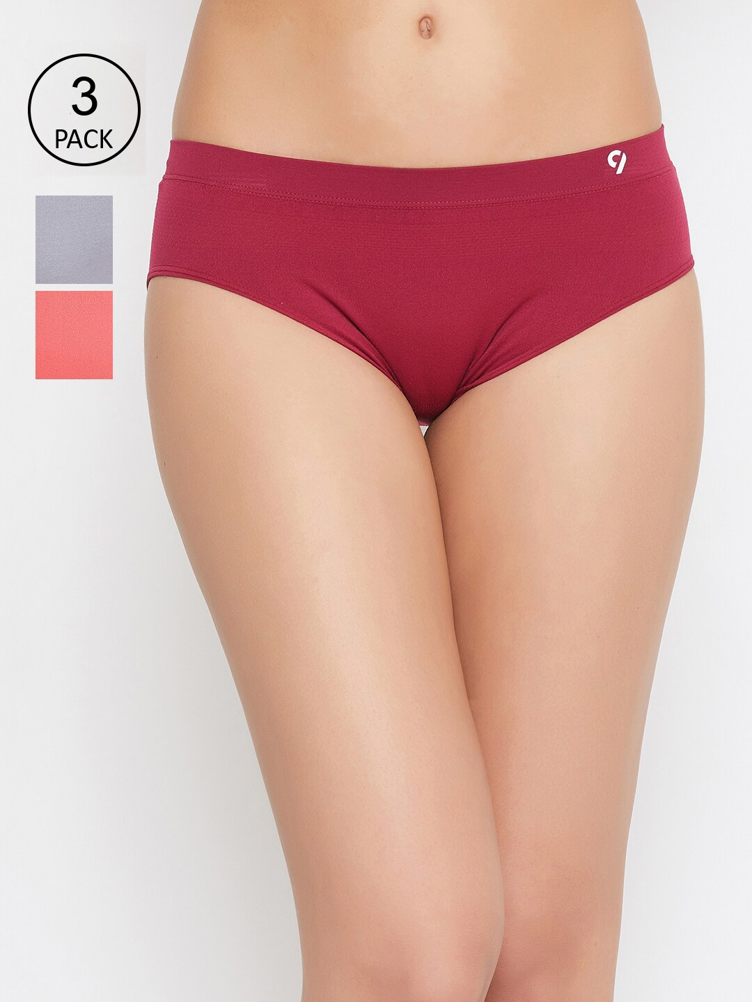 

C9 AIRWEAR Women Seamless Pack Of 3 Assorted Basic Briefs