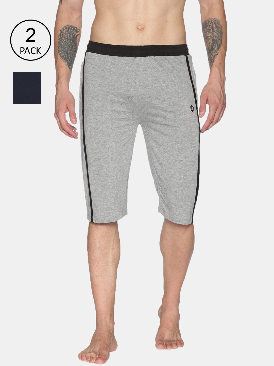 

Dollar Men Multicoloured Solid Regular Fit Lounge Shorts, Multi