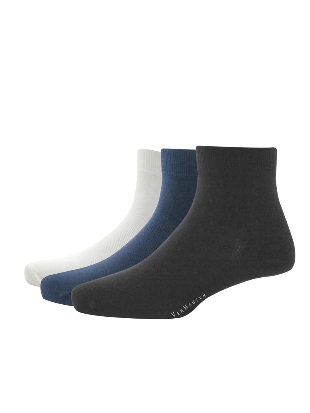 

Van Heusen Men Pack Of 3 Solid Above Ankle-Length Socks, Black